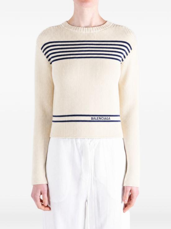 26FW 발렌시아가 스웨터 876806 T34614282 Navy white