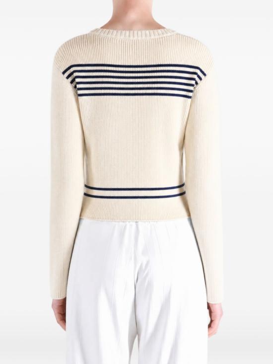 26FW 발렌시아가 스웨터 876806 T34614282 Navy white - BALENCIAGA