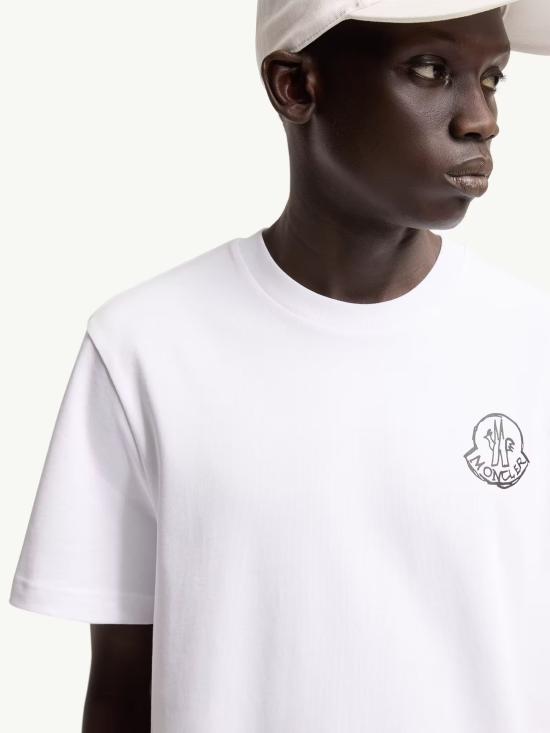 26FW 몽클레어 반팔 티셔츠 L20918C0002589AUG 00A Bianco - MONCLER