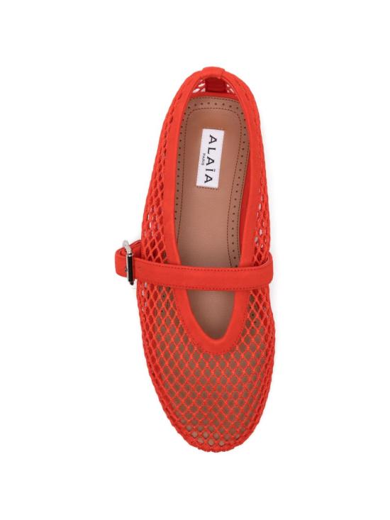 26FW 알라이아 피쉬넷 발레 플랫 AA3A029TK061 U14 ORANGE - ALAIA