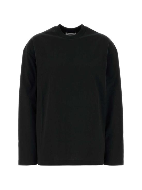 26FW 질샌더 긴팔 티셔츠 J02GC0174 J20348001 BLACK