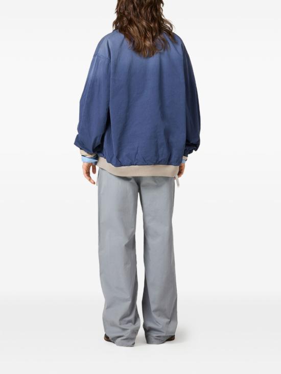 26FW 미우미우 블루 코튼 캐주얼 팬츠 MP1970 19R3F0276 GREY - MIU MIU