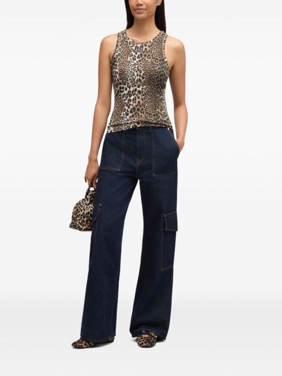 26FW 가니 레오파드 립 탱크탑 A1050073 943 LEOPARD PRINT - GANNI