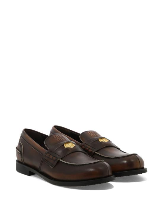 26FW 미우미우 레더 페니 로퍼 5D773D 3G48F0192 BROWN - MIU MIU