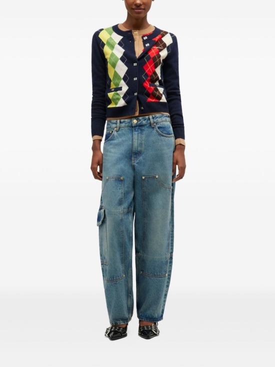 26FW 가니 틴트 리지드 오드리 진 A1100097 567 NAVY - GANNI