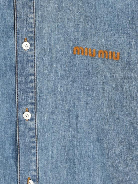 26FW 미우미우 데님 셔츠 GWC143 193KF0013 LIGHT BLUE - MIU MIU