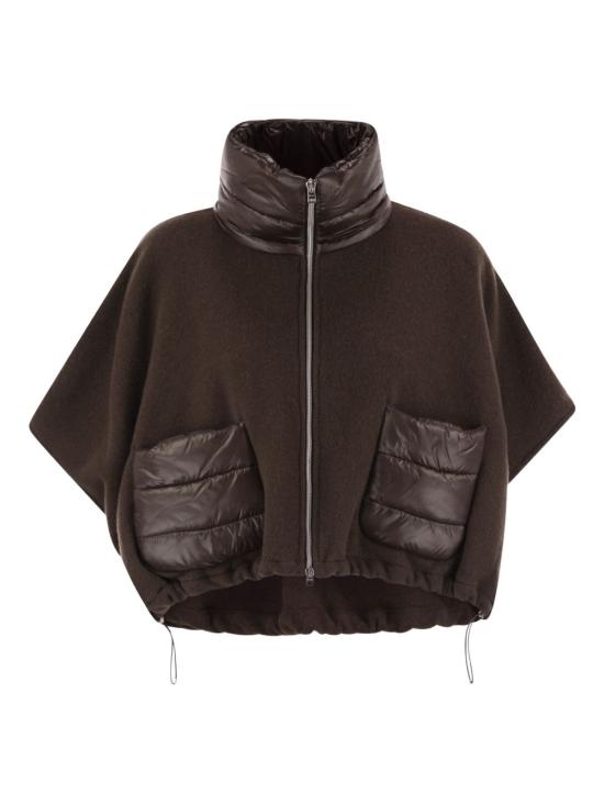 26FW 에르노 A 셰이프 리조트 쇼트 판초 GI00042DR 333958810 BROWN
