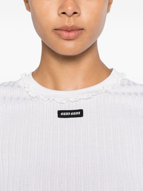 26FW 미우미우 스웨터 MML06T 191XF0009 WHITE - MIU MIU