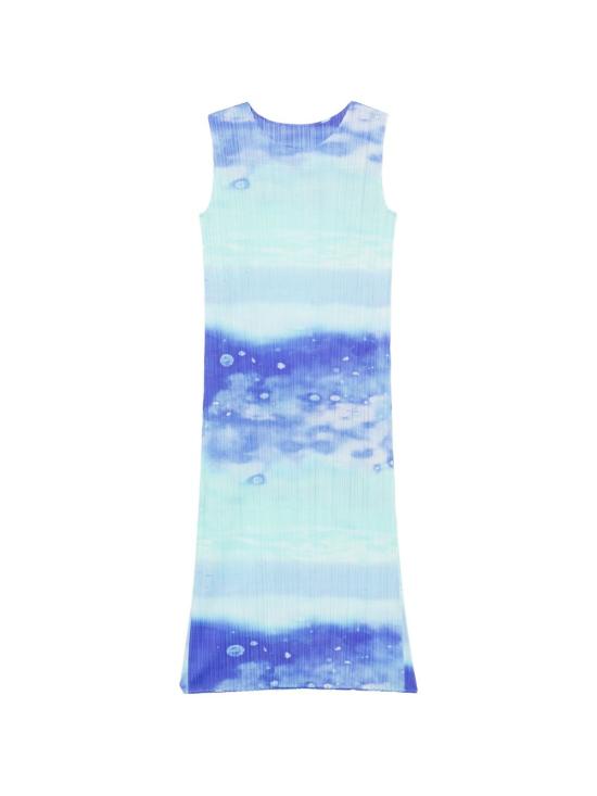 26SS 플리츠플리즈 미디 원피스 PP66JH716 72 LIGHT BLUE