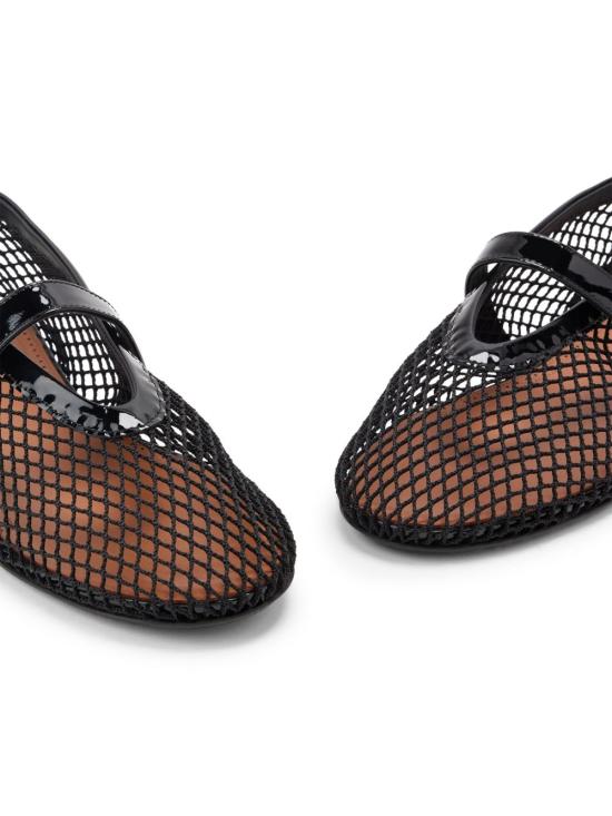 26FW 알라이아 피쉬넷 발레 플랫 AA3A029TK007 999 BLACK - ALAIA
