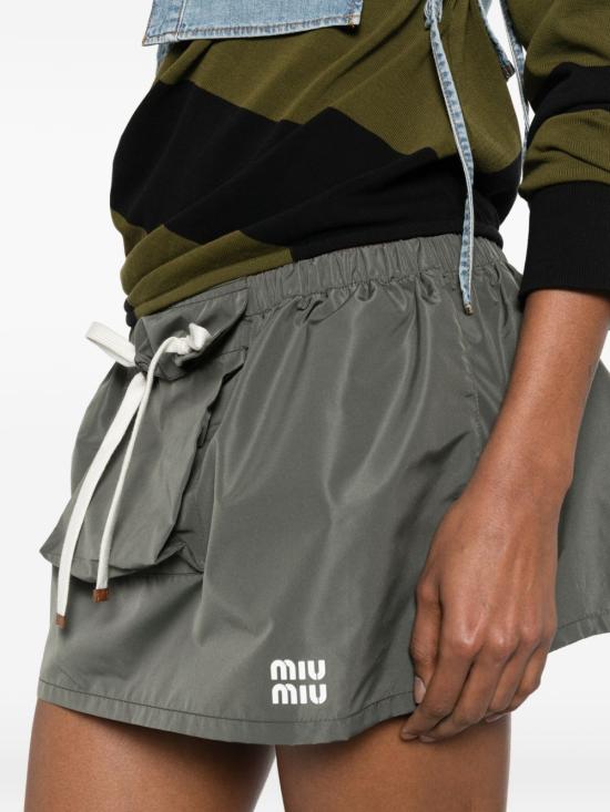 26FW 미우미우 숏 스커트 MG2704 121IF0414 GREEN - MIU MIU