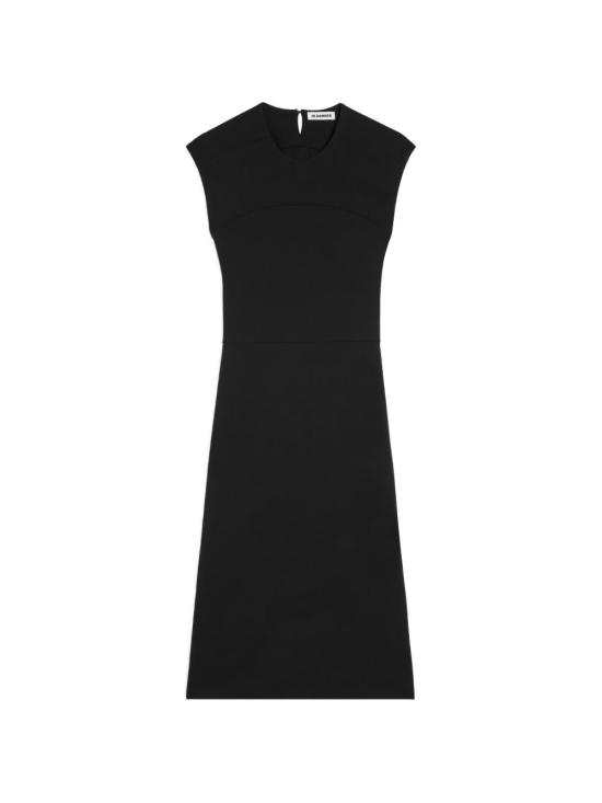 26FW 질샌더 미디 원피스 J02CT0638 J20388001 BLACK