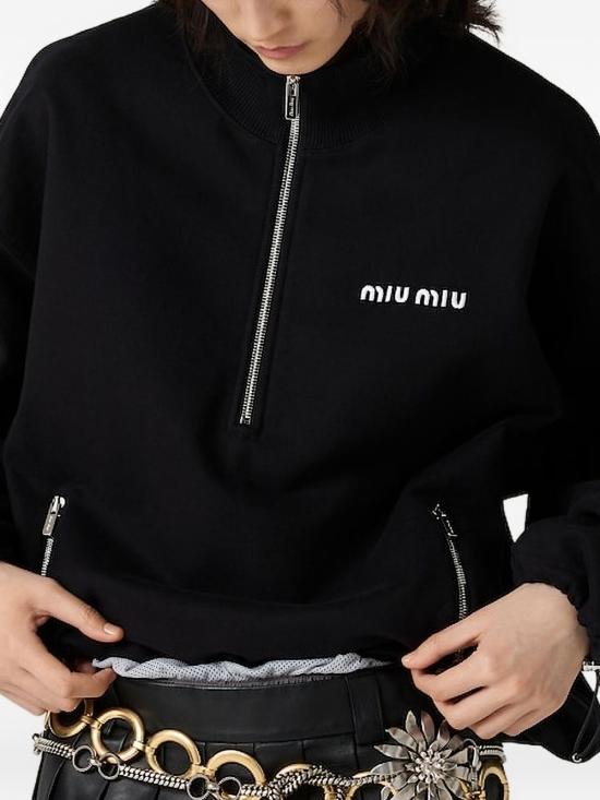 26FW 미우미우 스웨터 MJL043 15V3F0002 BLACK - MIU MIU