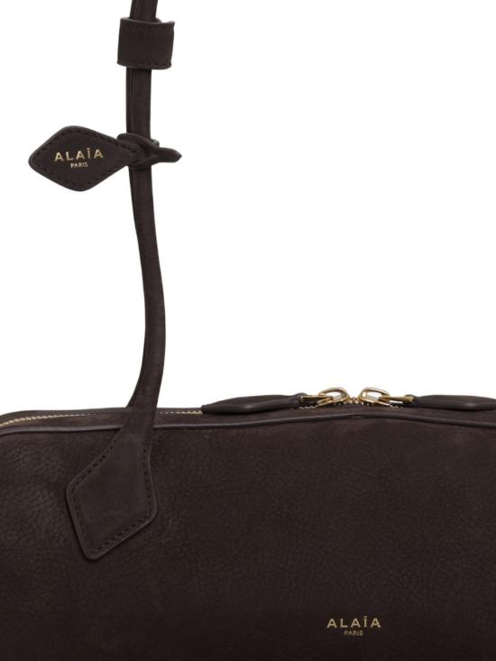26FW 알라이아 르 테켈 미디움 레더 숄더백 AA1S06033CA214 741 BROWN - ALAIA