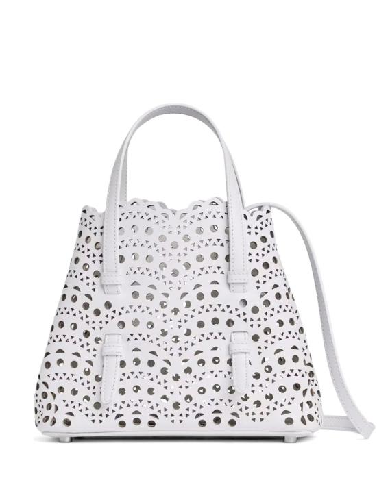 26FW 알라이아 비엔 웨이브 럭스 카프스킨 미나 20 백 AA1S06720I251 020 WHITE