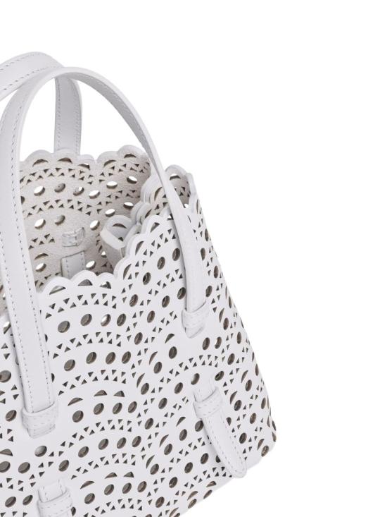 26FW 알라이아 비엔 웨이브 럭스 카프스킨 미나 20 백 AA1S06720I251 020 WHITE - ALAIA