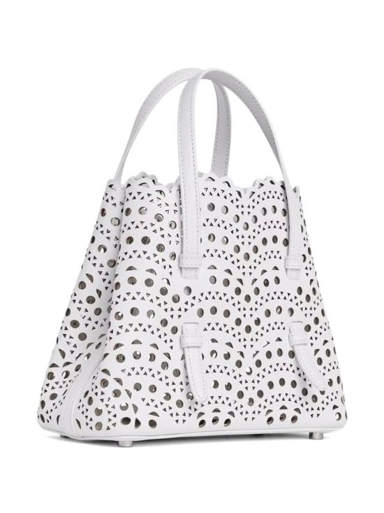 26FW 알라이아 비엔 웨이브 럭스 카프스킨 미나 20 백 AA1S06720I251 020 WHITE - ALAIA