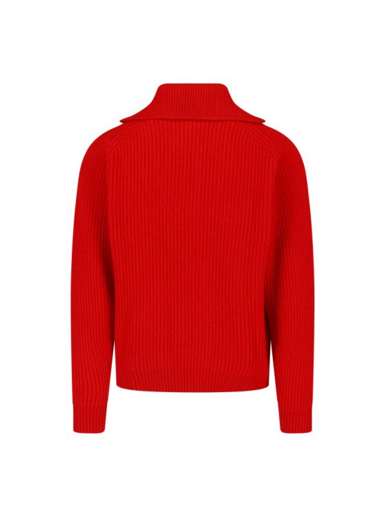 26FW 질샌더 집업 니트 J22GP0291 J14848 626 Red - JIL SANDER