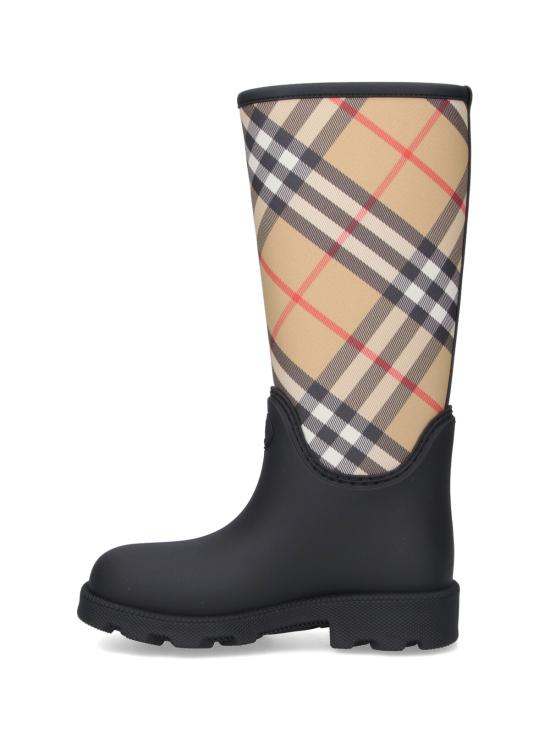 26FW 버버리 러버 마쉬 스탬프 하이 부츠 8111677 A1189 BLACK - BURBERRY
