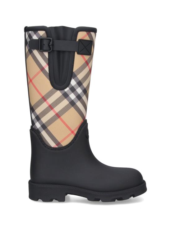 26FW 버버리 러버 마쉬 스탬프 하이 부츠 8111677 A1189 BLACK