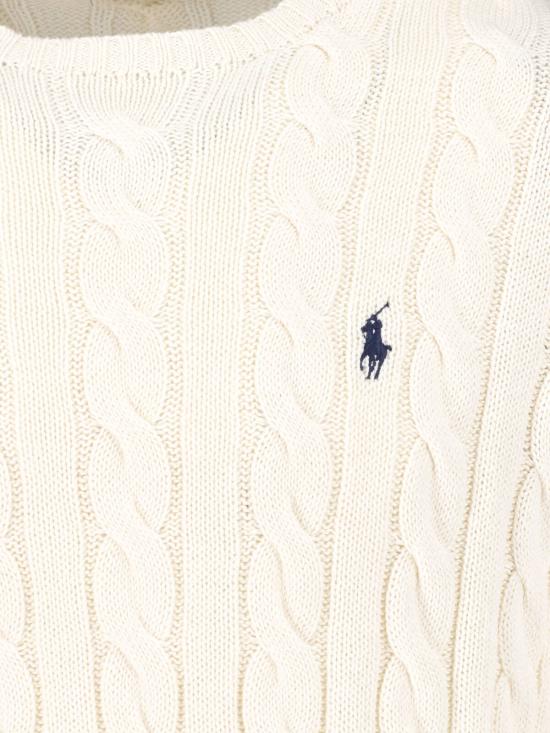 26FW 폴로 랄프로렌 로고 자수 케이블 니트 스웨터 710 775885 024 Cream - POLO RALPH LAUREN