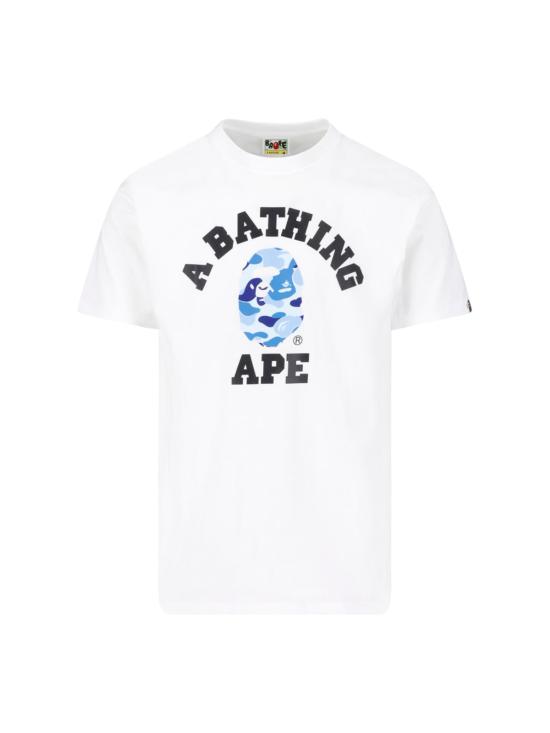 26SS 베이프 반팔 티셔츠 001TEM301004M WHITE X BLUE White