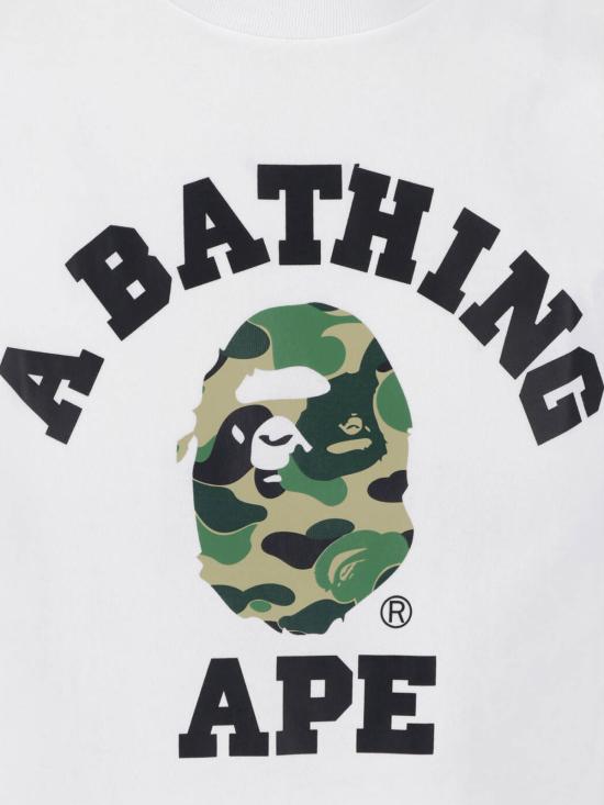 26SS 베이프 반팔 티셔츠 001TEM301004M WHITE X GREEN White - BAPE