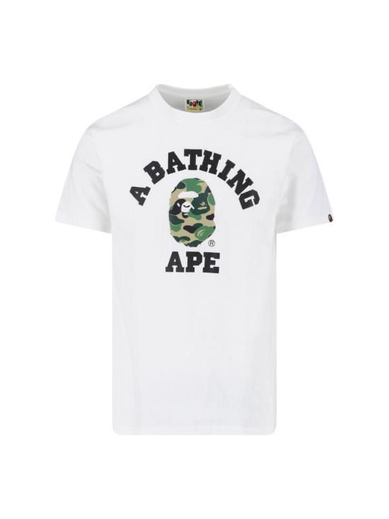 26SS 베이프 반팔 티셔츠 001TEM301004M WHITE X GREEN White