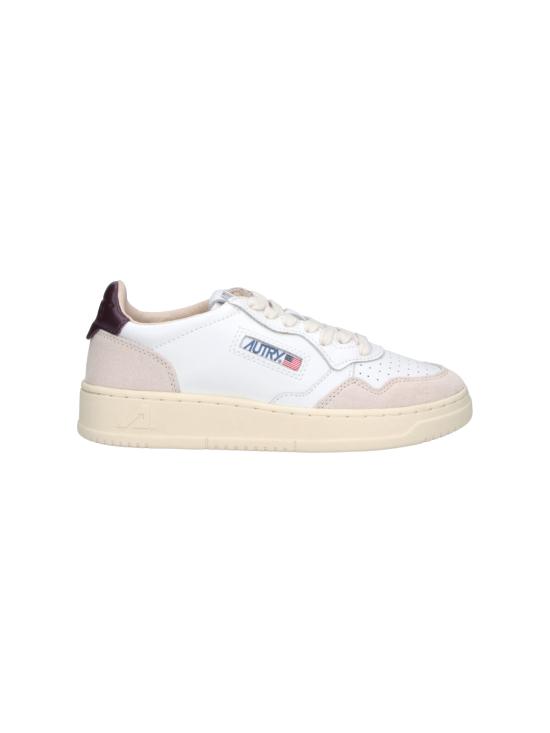 26FW 오트리 메달리스트 로우 레더 스니커즈 AULW LS18 White