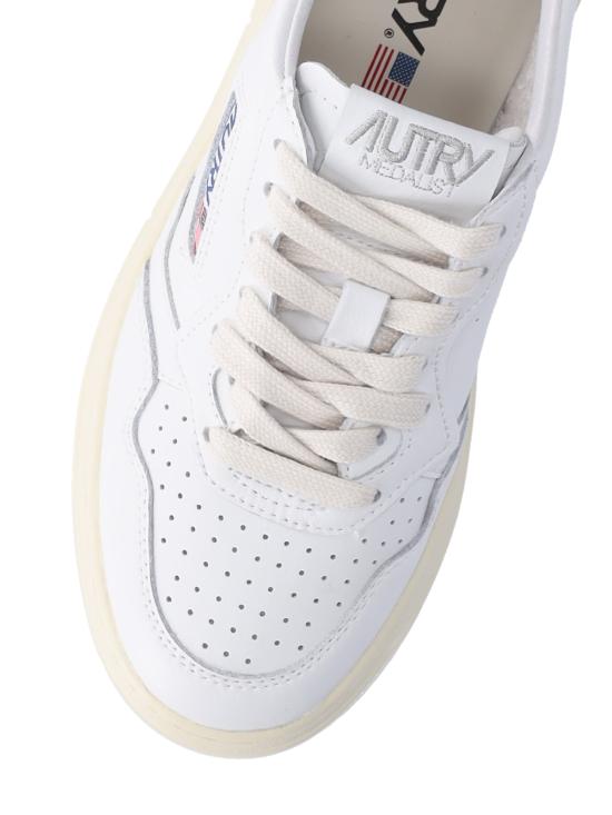 26FW 오트리 메달리스트 로우 레더 스니커즈 AULW LL05 White - AUTRY