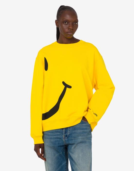 26SS 모스키노 긴팔 티셔츠 AEF261E 17090528AEF1027 Yellow DOM - MOSCHINO