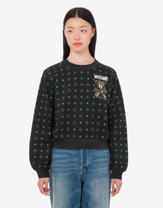 26SS 모스키노 긴팔 티셔츠 AEF261E 17080528AEF2555 Black DOM - MOSCHINO