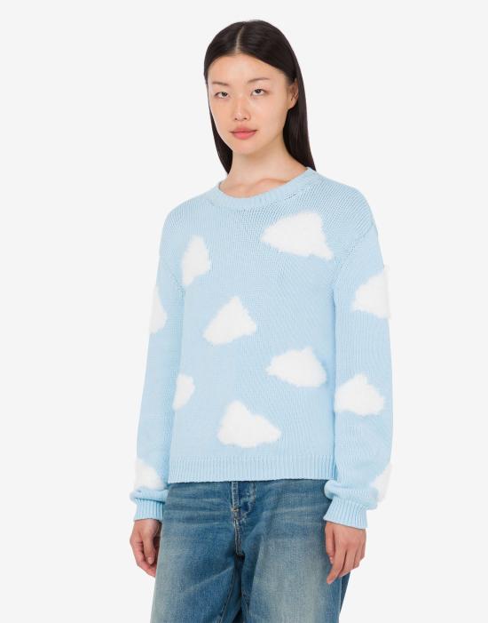 26SS 모스키노 스웨터 AEF261E 09360507AEF0888 Blue DOM - MOSCHINO