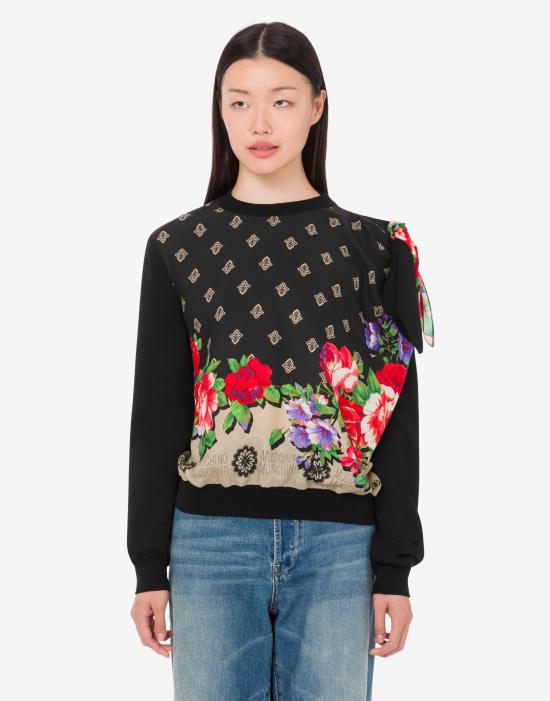 26SS 모스키노 스웨터 AEF261E 09220502AEF0555 Black DOM - MOSCHINO