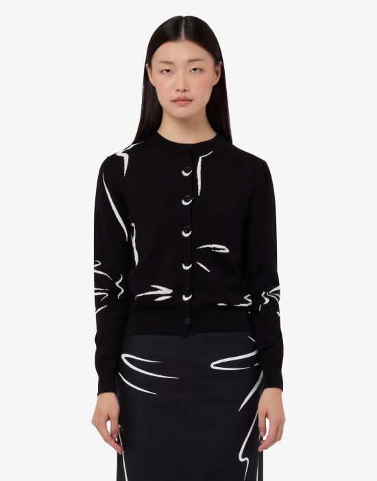 26SS 모스키노 가디건 AEF261D 09200400AEF4555 Black DOM - MOSCHINO