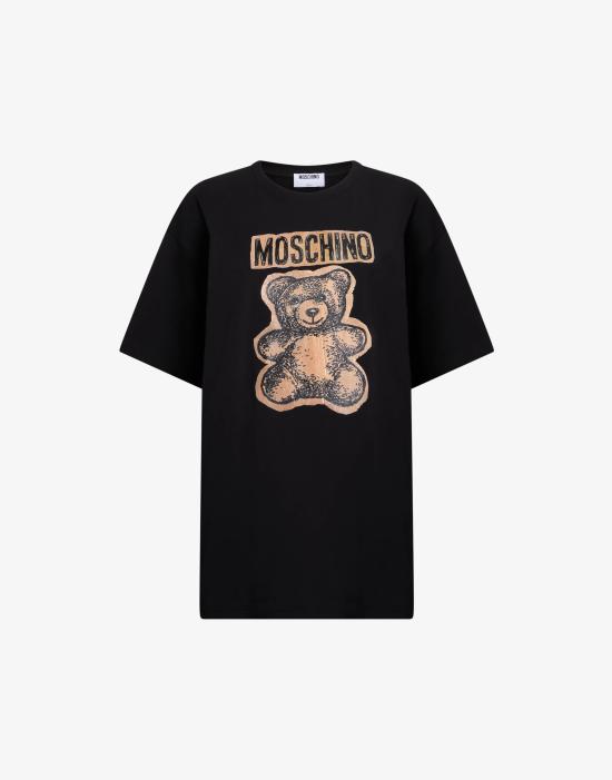 26SS 모스키노 반팔 티셔츠 AEF261D 07130441AEF1555 Black DOM