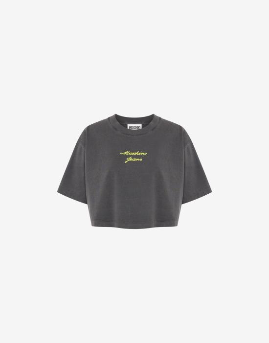 26SS 모스키노 반팔 티셔츠 AEF261K107113234AEF2500 Grey DOM