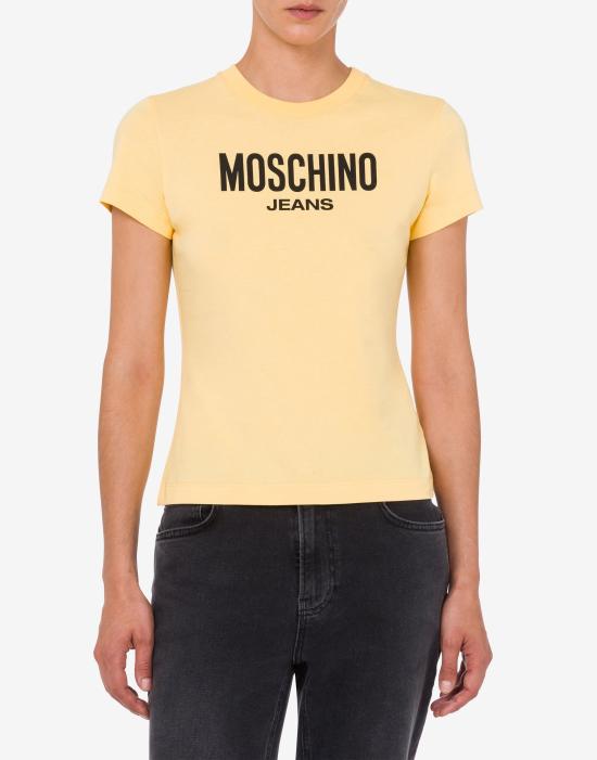 26SS 모스키노 반팔 티셔츠 AEF261K107153234AEF1023 Yellow DOM - MOSCHINO