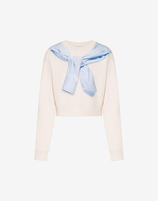 26SS 모스키노 긴팔 티셔츠 AEF261K117063233AEF4003 White DOM