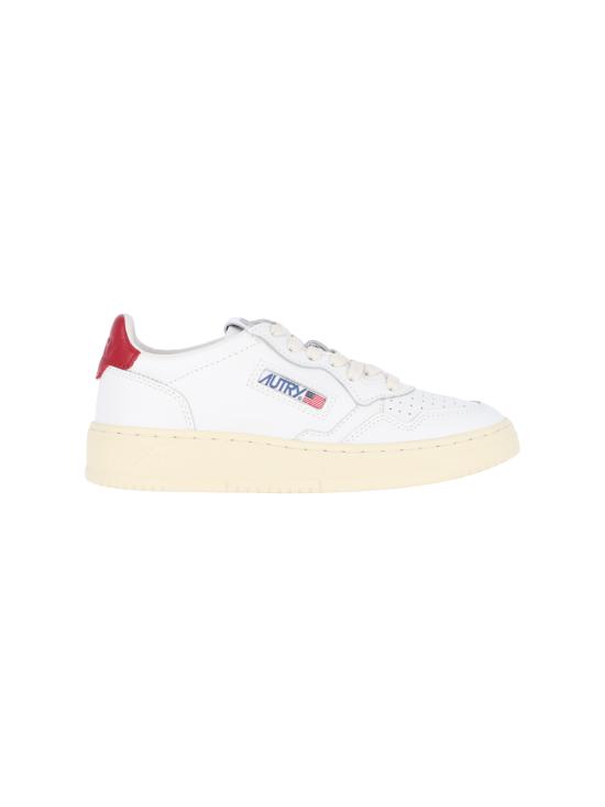 26FW 오트리 메달리스트 로우 레더 스니커즈 AULW LL33 White
