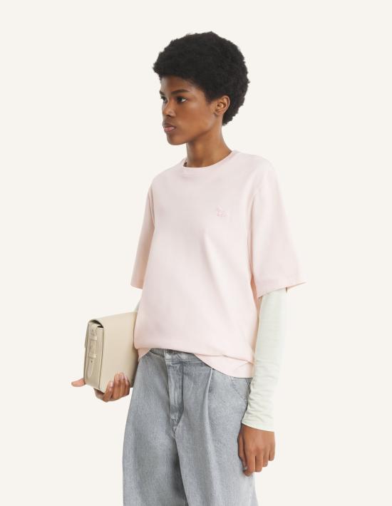 26SS 메종키츠네 반팔 티셔츠 OW00130KJ01190448 MAUVE DOM - MAISON KITSUNE