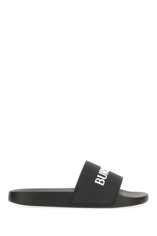 26FW 버버리 로고 슬라이드 8123601 B7281 BLACK WHITE