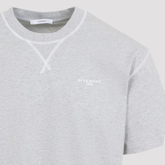26FW 지방시 반팔 티셔츠 BM71P53YR8 055 LIGHT GREY MELANGE - GIVENCHY