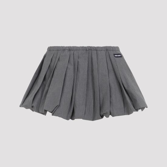 26FW 미우미우 숏 스커트 MG2723SOOO 19OS F0031 GRIGIO - MIU MIU
