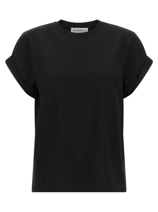 26FW 빅토리아 베컴 반팔 티셔츠 1226JTS007471ABLACK Black