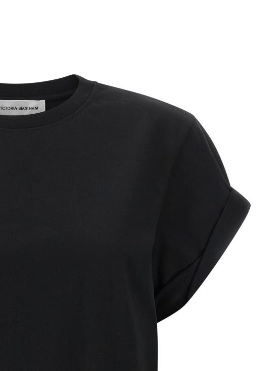 26FW 빅토리아 베컴 반팔 티셔츠 1226JTS007471ABLACK Black - VICTORIA BECKHAM