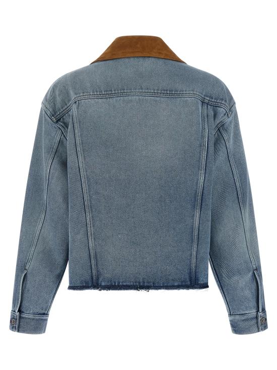 26FW 미우미우 데님 자켓 GWB313SOOO196YF0013 Light Blue - MIU MIU