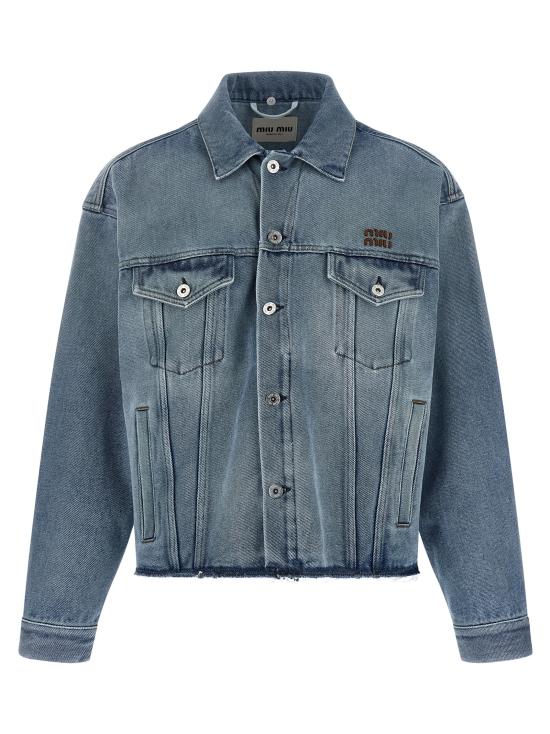 26FW 미우미우 데님 자켓 GWB313SOOO196YF0013 Light Blue - MIU MIU