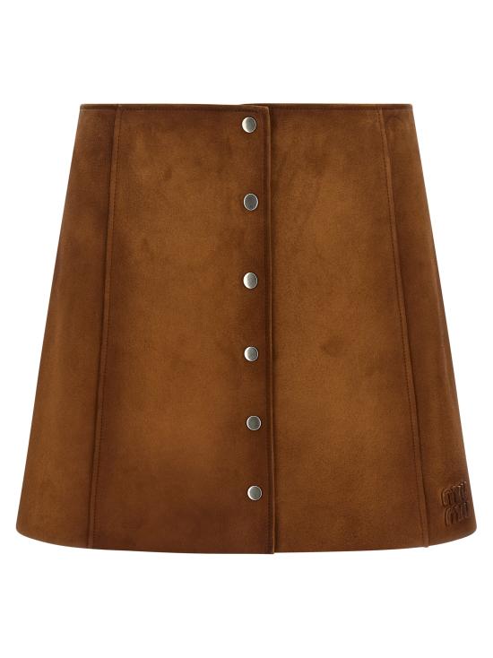 26FW 미우미우 숏 스커트 MPD859SOOO19QLF0046 Brown