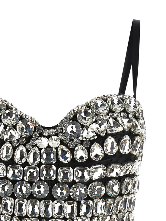 26SS 돌체앤가바나 바디수트 티셔츠 F73O3ZGD0O8S8400 Silver - DOLCE & GABBANA
